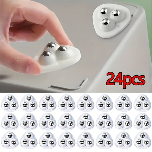 Lot de 24 roulettes pivotantes auto-adhésives, idéales pour les projets de bricolage