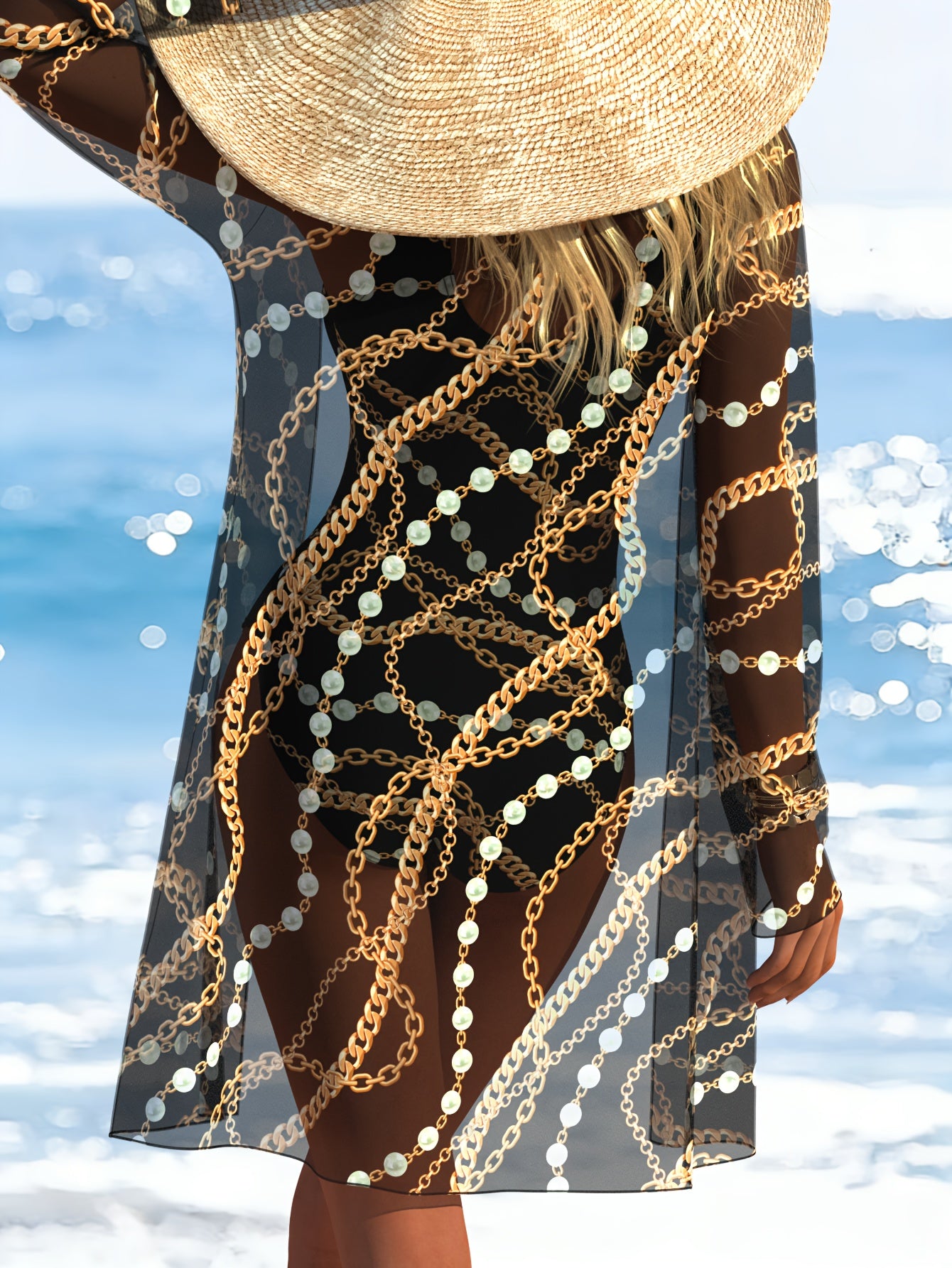 Maillot de bain une pièce élégant pour femme avec paréo