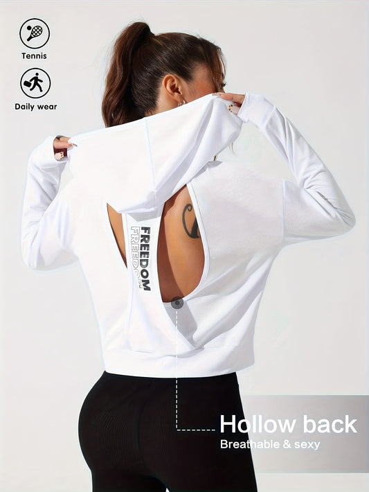 Sweat à capuche  à manches longues pour femme - Topdecheztop.fr