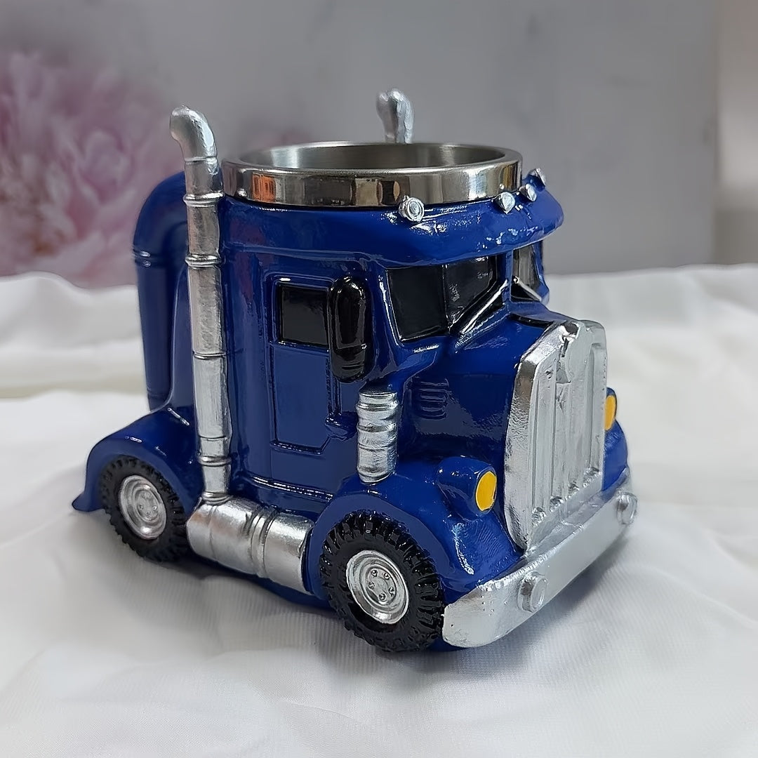 Mug en forme de camion avec intérieur en acier inoxydable 304 et extérieur en résine