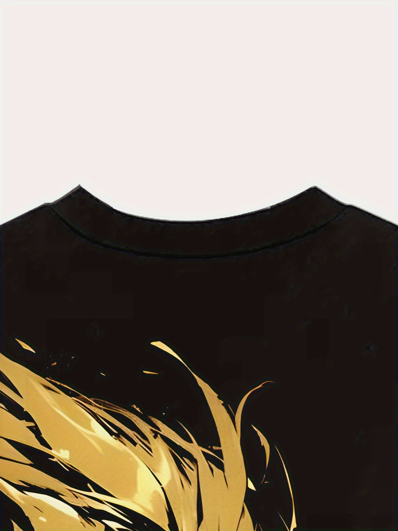 T-shirt homme à motif lion noir - Imprimé numérique