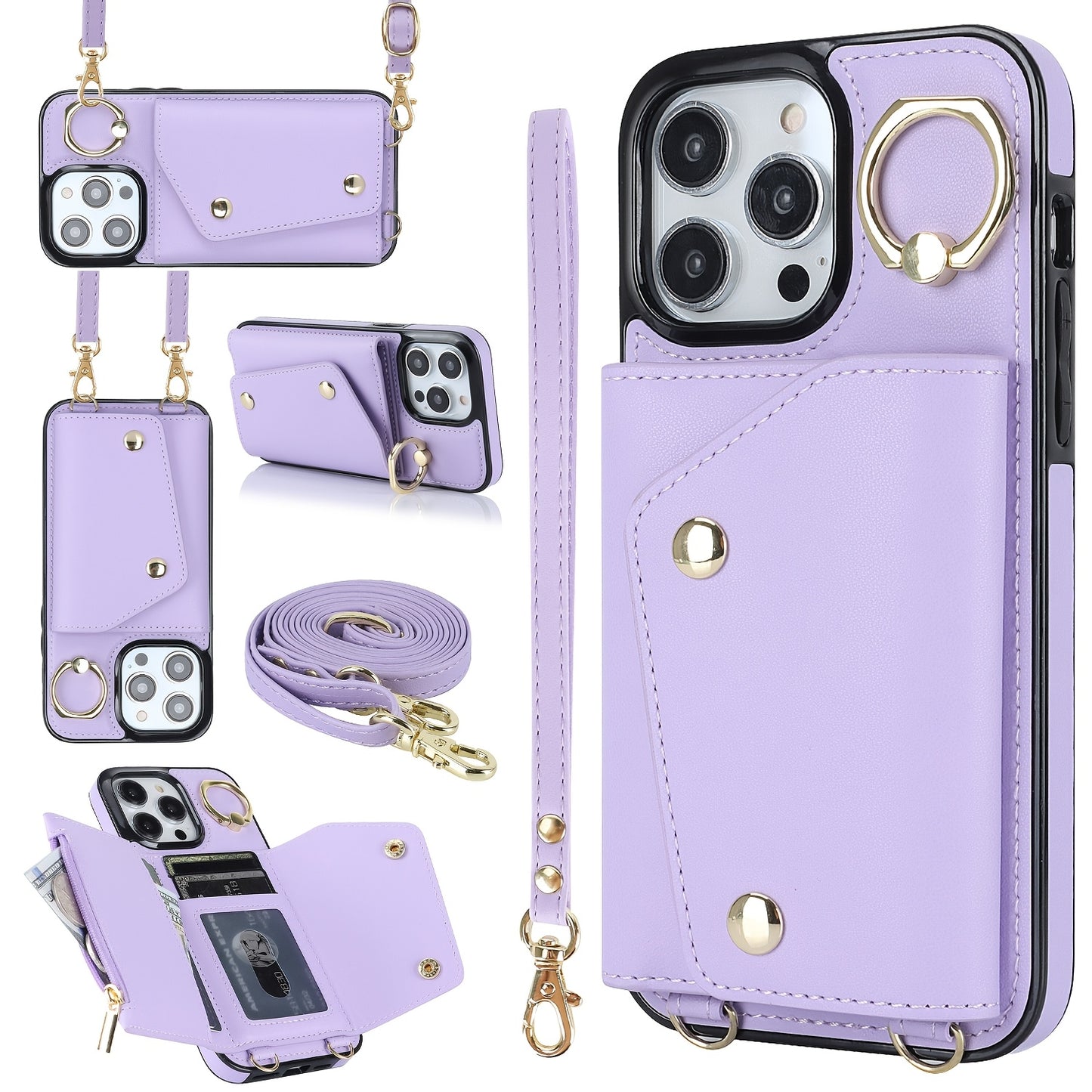 Etui portefeuille bandoulière pour femme est compatible avec les iPhone
