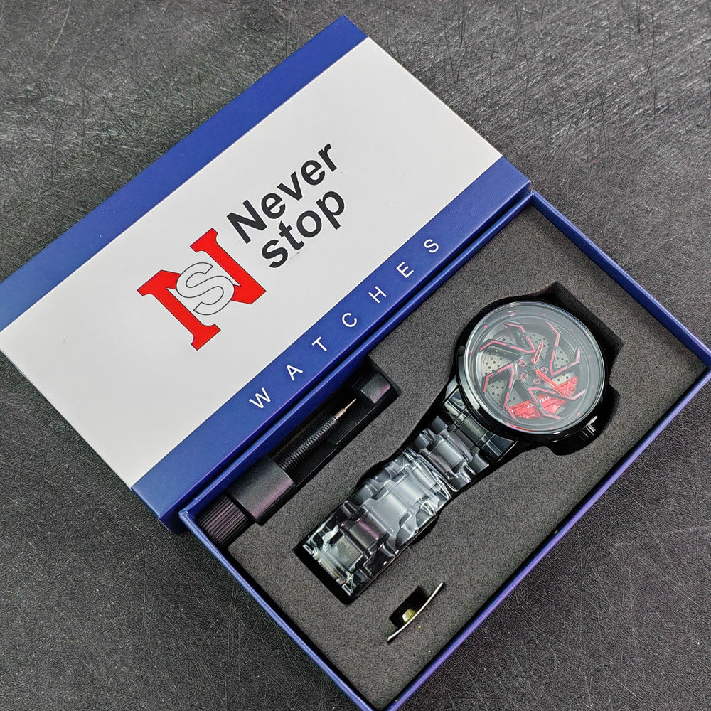 Montre homme à quartz élégante et moderne avec bracelet en acier