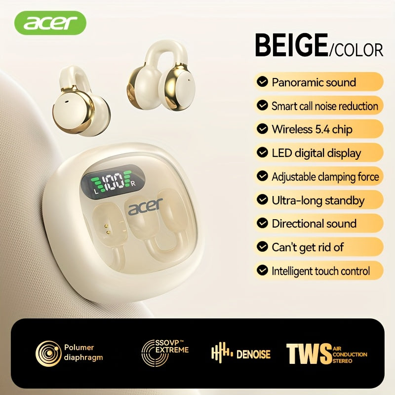 Casque sans fil Acer OHR537 : son haute fidélité, véritablement sans fil, stéréo