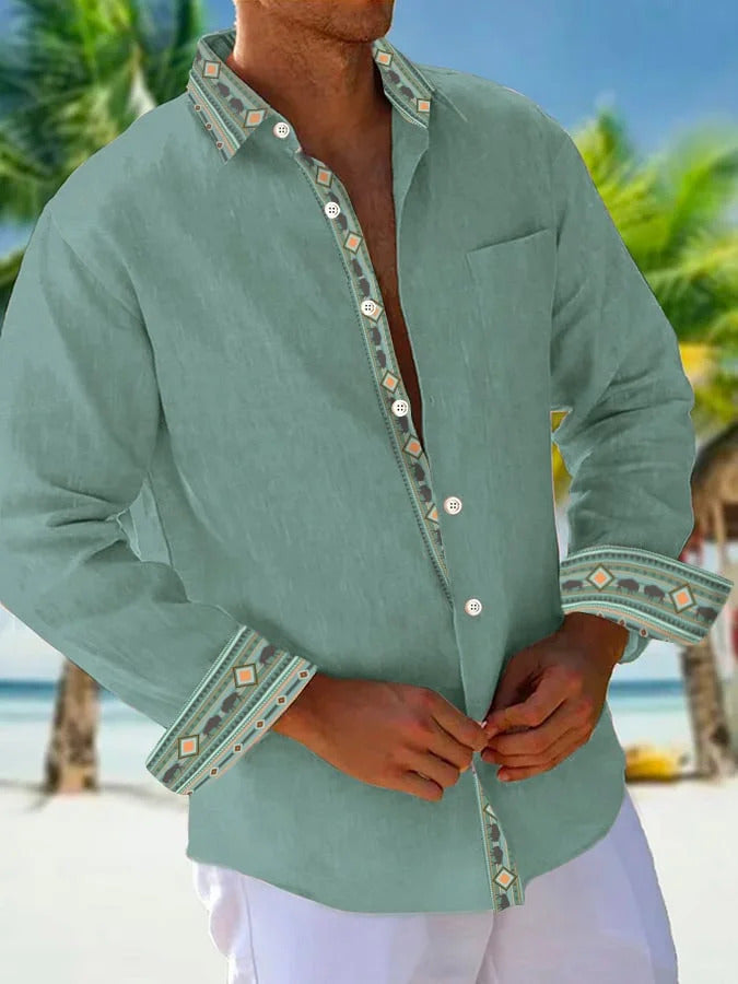 Chemise décontractée à manches longues pour homme