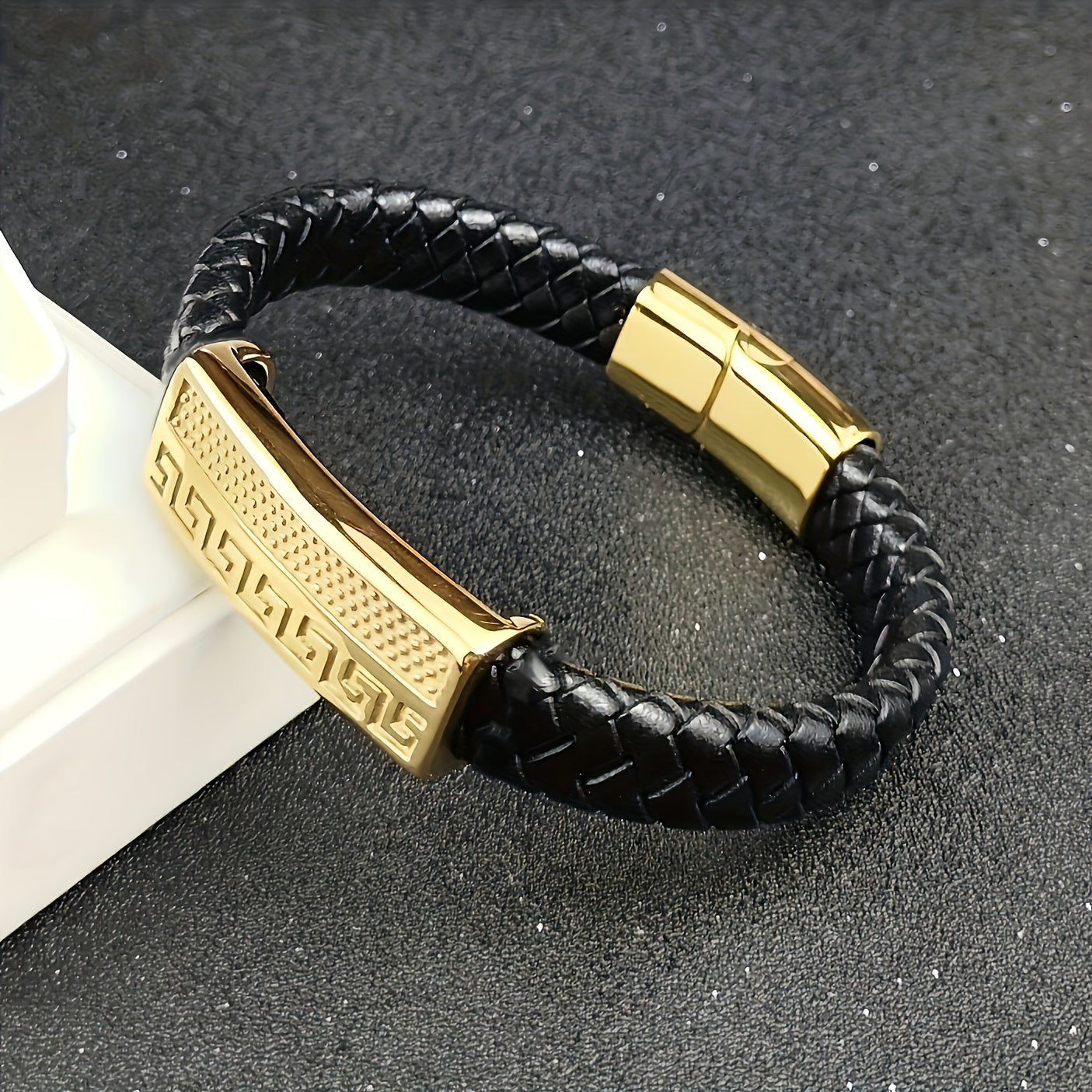 Bracelet tendance en acier inoxydable pour homme, 1 pièce