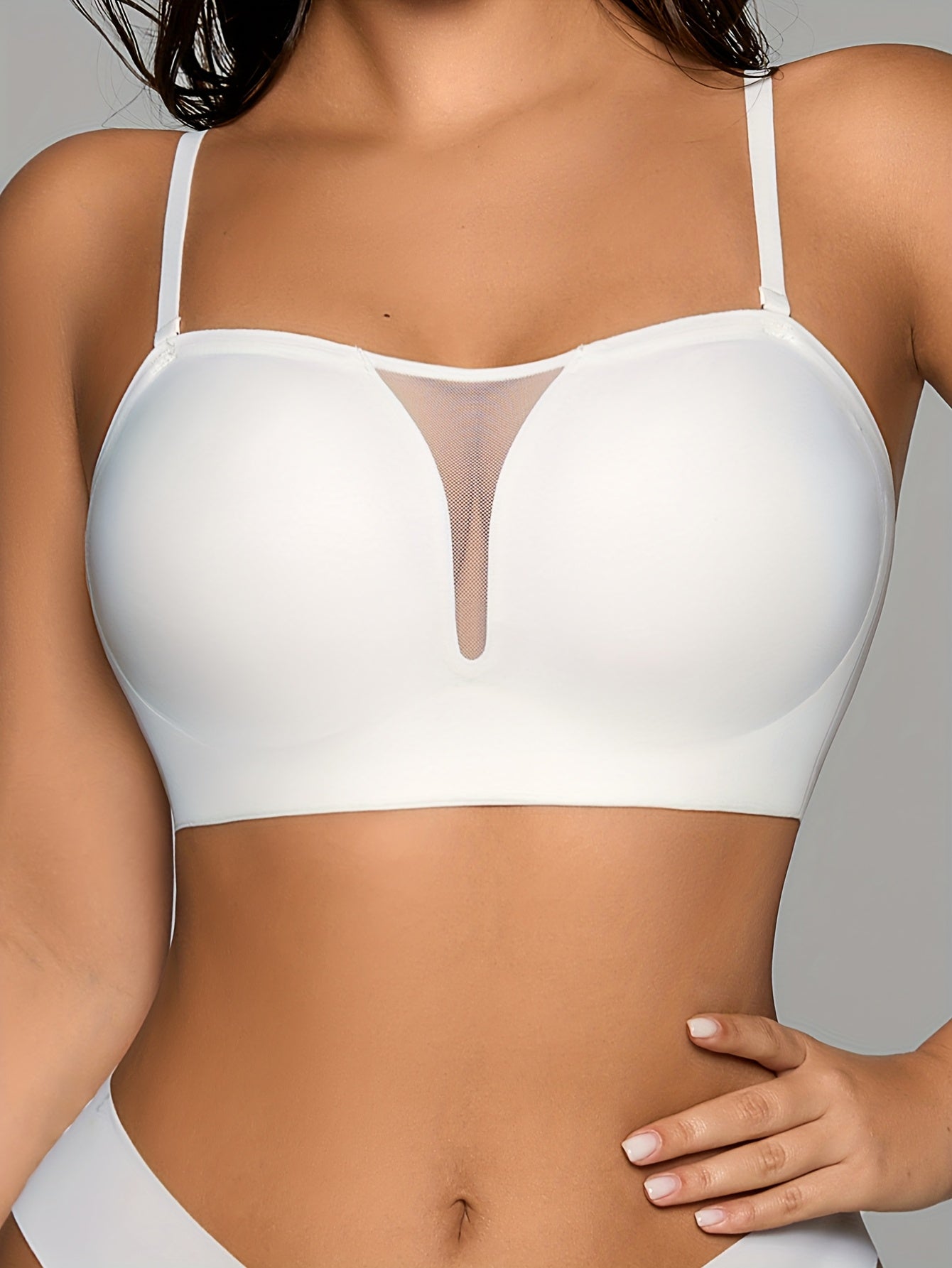 Soutien-gorge bustier sans armatures pour femme, effet push-up et maintien optimal