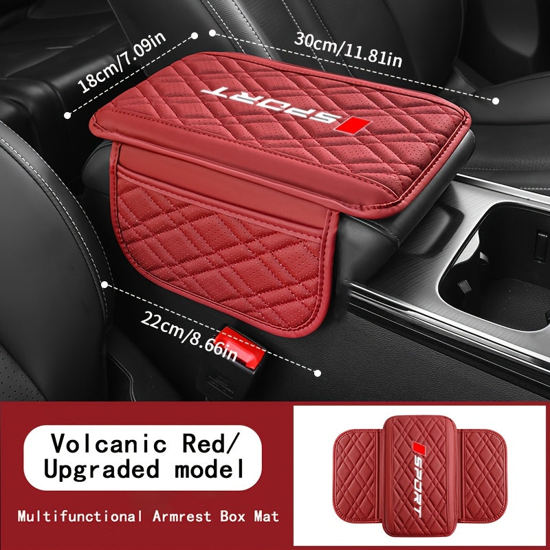 Coussin d'accoudoir en cuir PU, style sportif et tendance avec poches de rangement