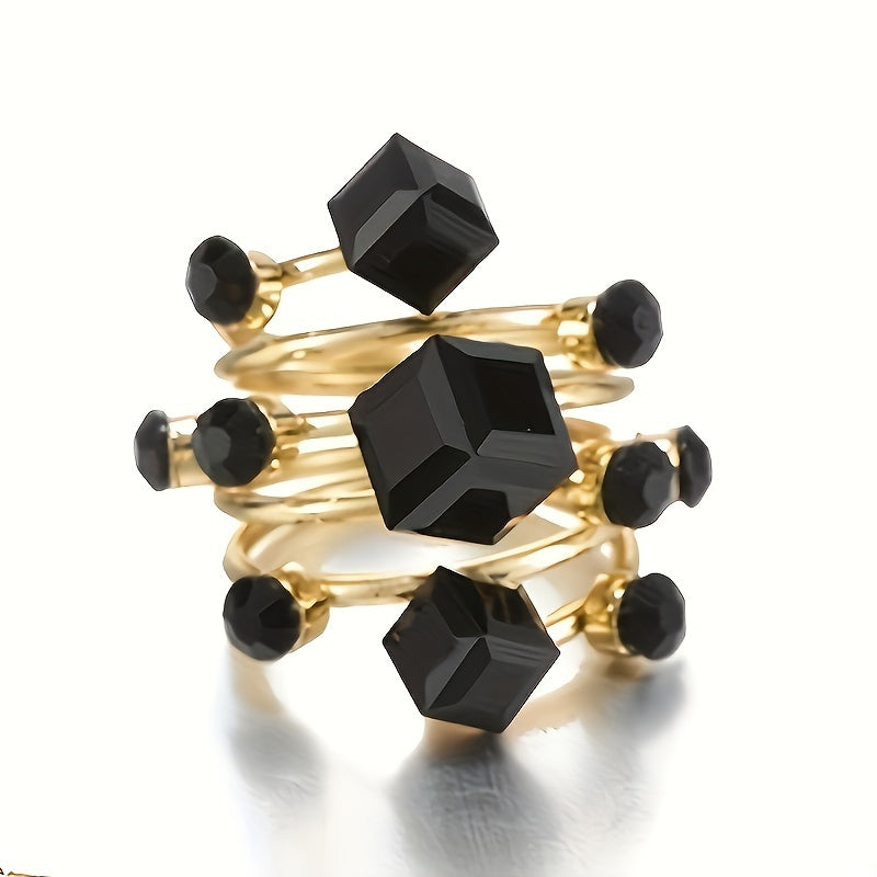 Bague simple pour femme, élégante, spéciale et unique, avec strass - Topdecheztop.fr