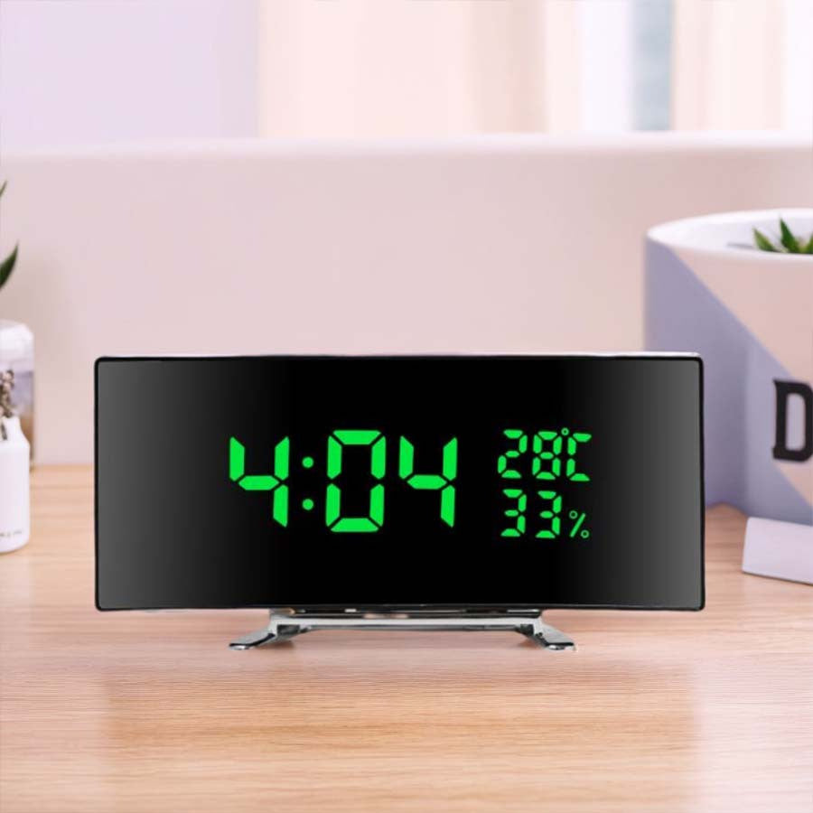Réveil multifonction LED 6,6 pouces avec grand écran