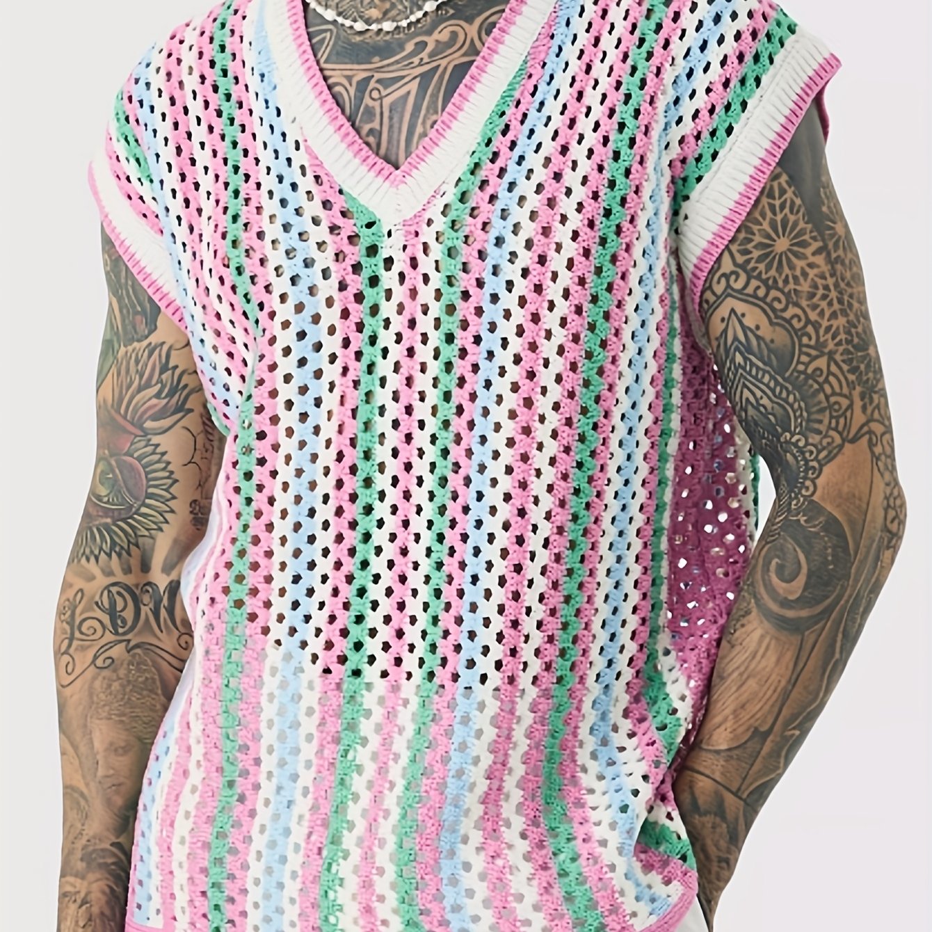 Gilet ajouré au crochet