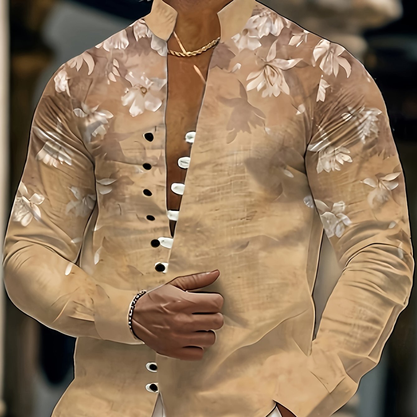 Chemise homme tendance imprimée en 3D