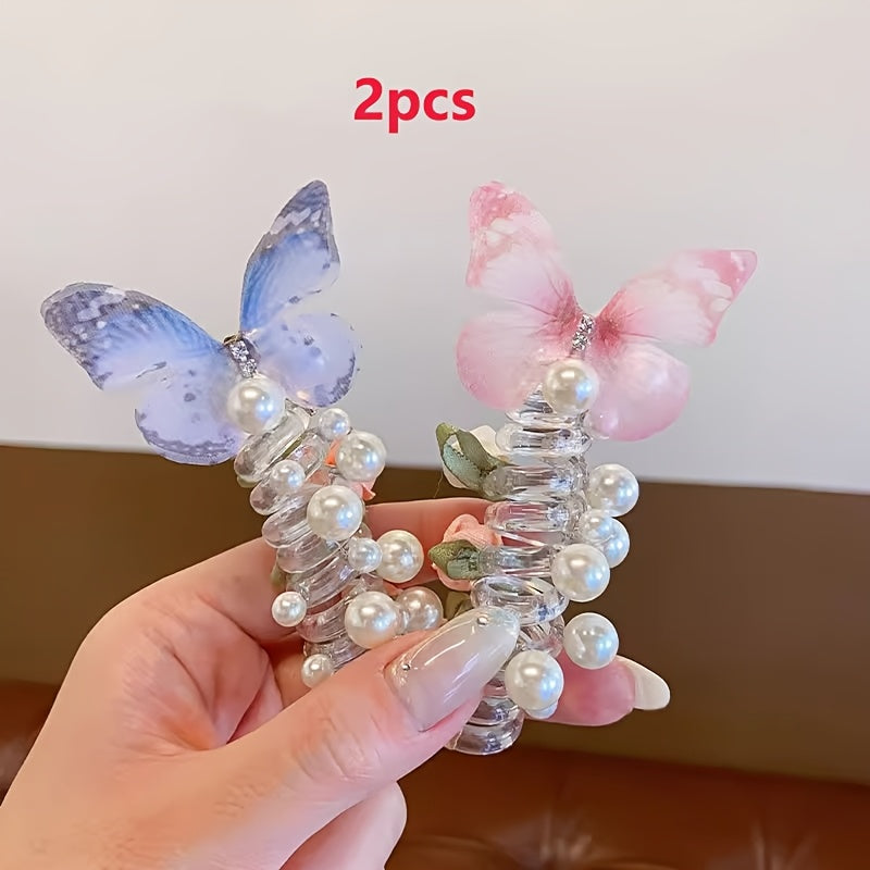 Lot de 2 bandeaux papillon en maille AYLHFO pour filles