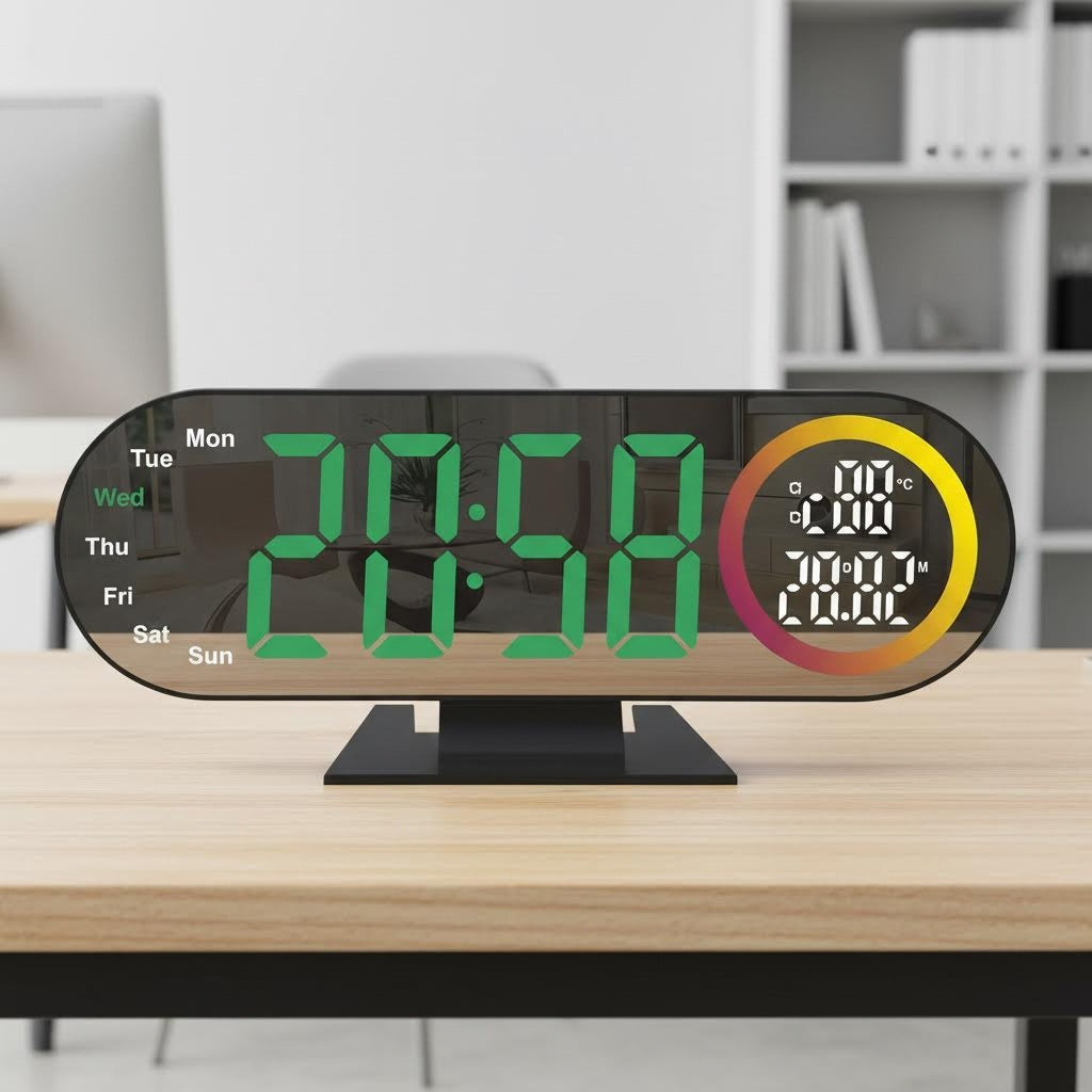 Réveil LED multicolore multifonctionnel | Activation vocale