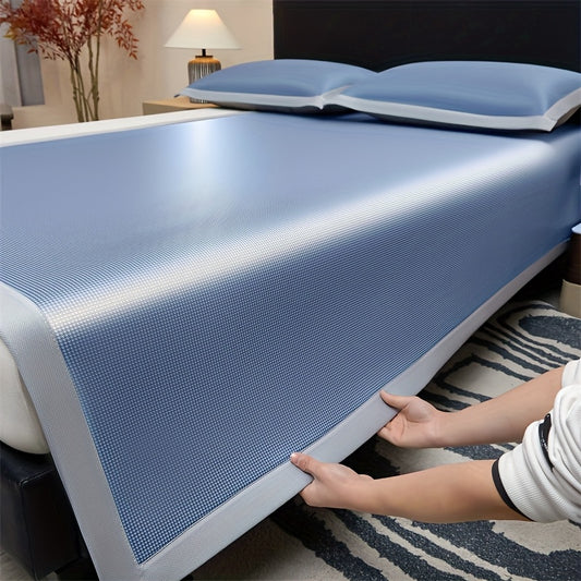 Tapis rafraîchissant + 2 taie d'oreiller, effet fraîcheur estivale, doux et respirant pour résister à la chaleur intense, idéal pour les chambres,&nbsp; pliable pour un rangement facile.