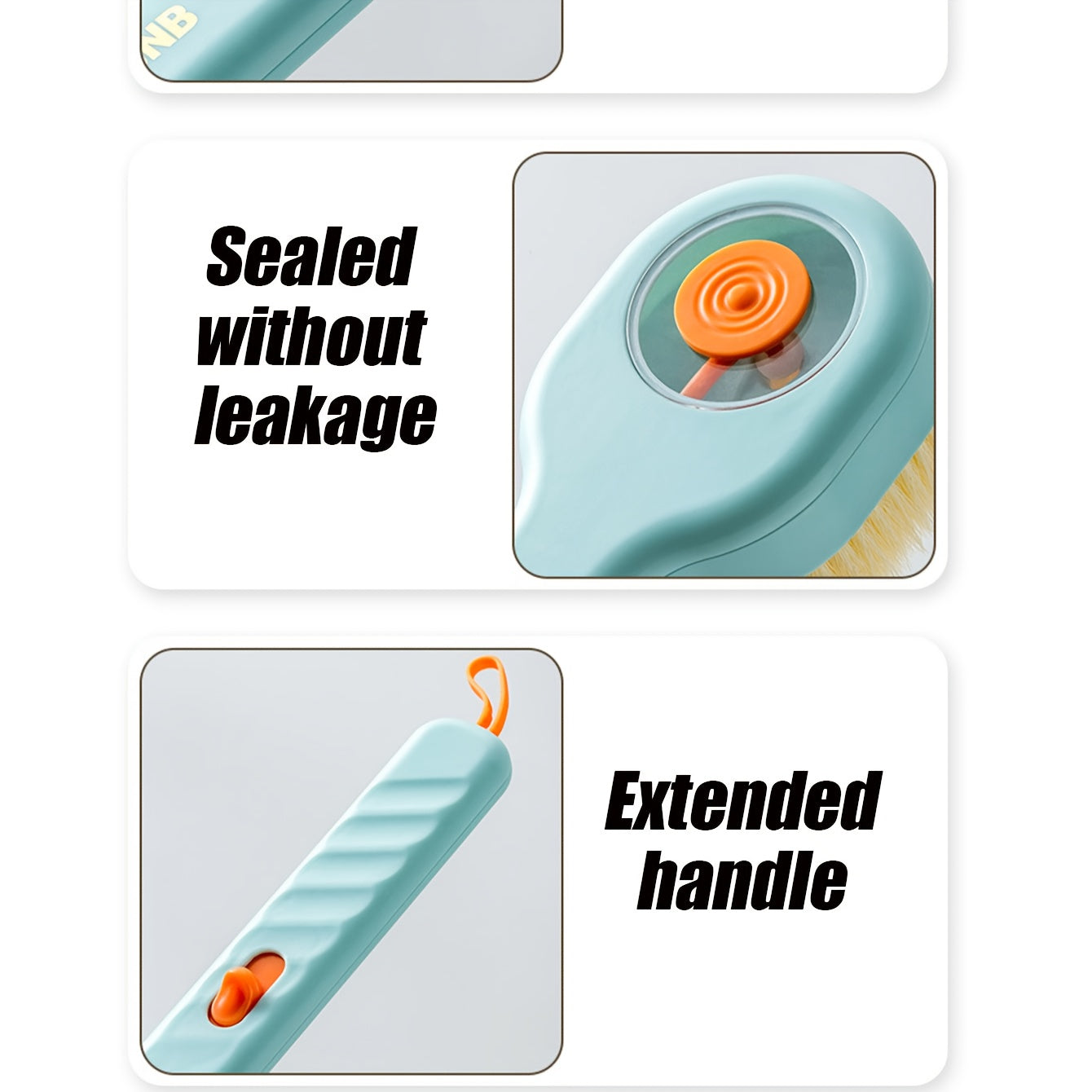 1 brosse de bain avec un long manche en nylon pour frotter le dos et une boule de bain exfoliante