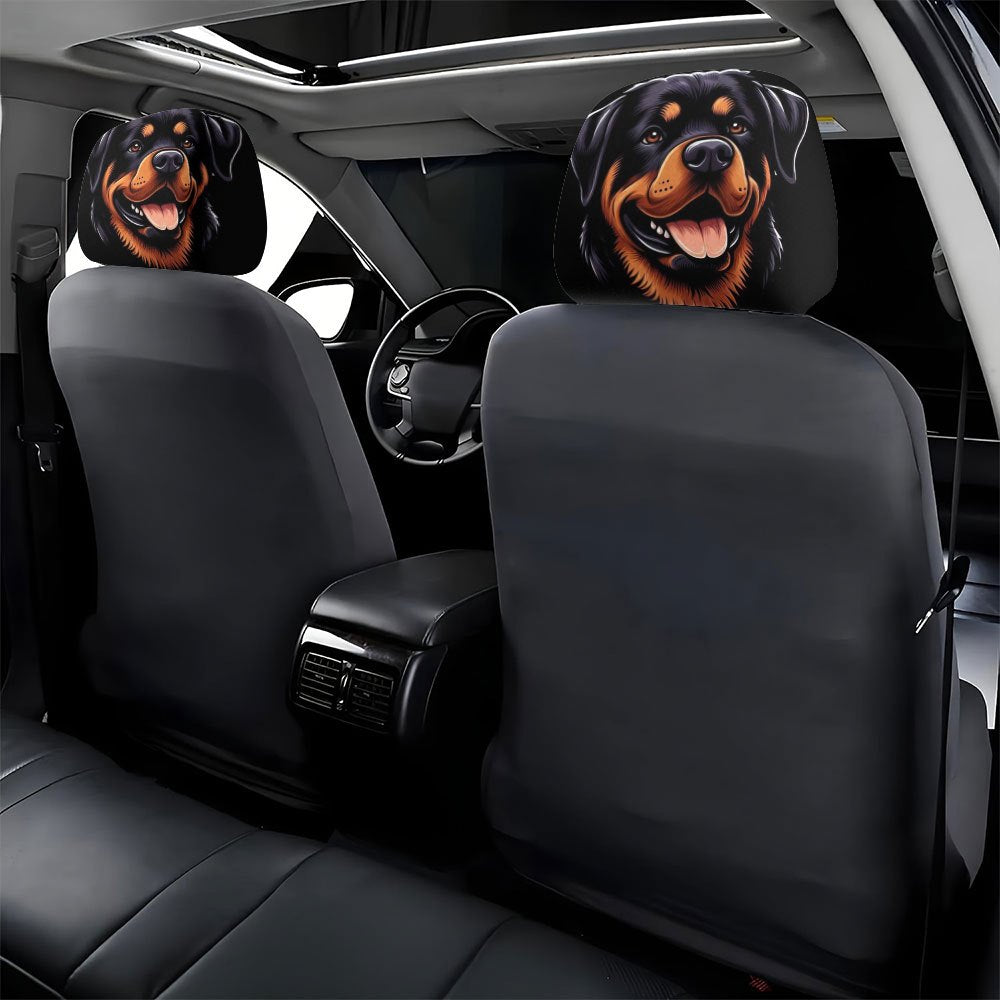 Lot de 2 housses d'appuie-tête de voiture à motif Rottweiler