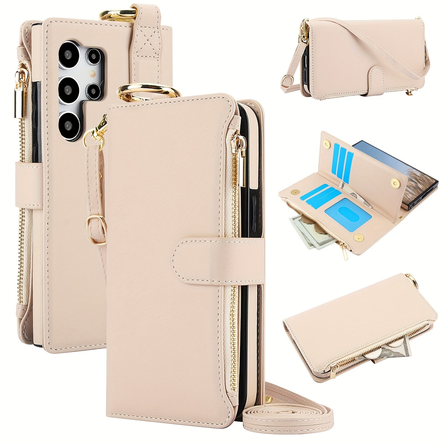 Étui portefeuille bandoulière pour Samsung Galaxy