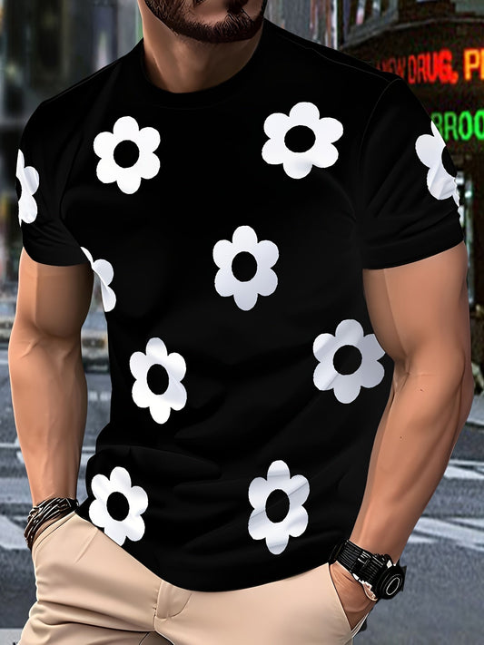 T-shirt décontracté à col rond pour homme
