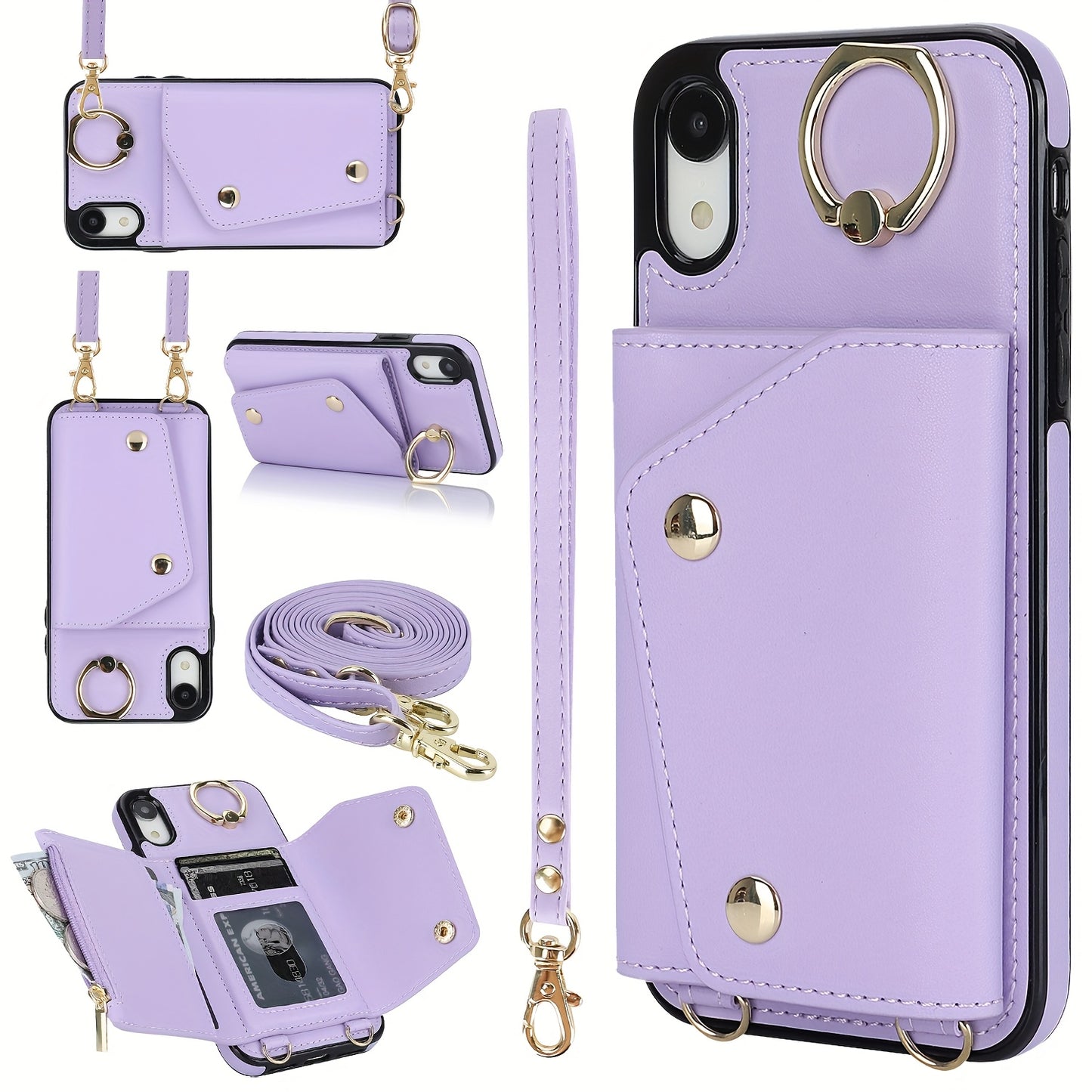 Etui portefeuille bandoulière pour femme est compatible avec les iPhone