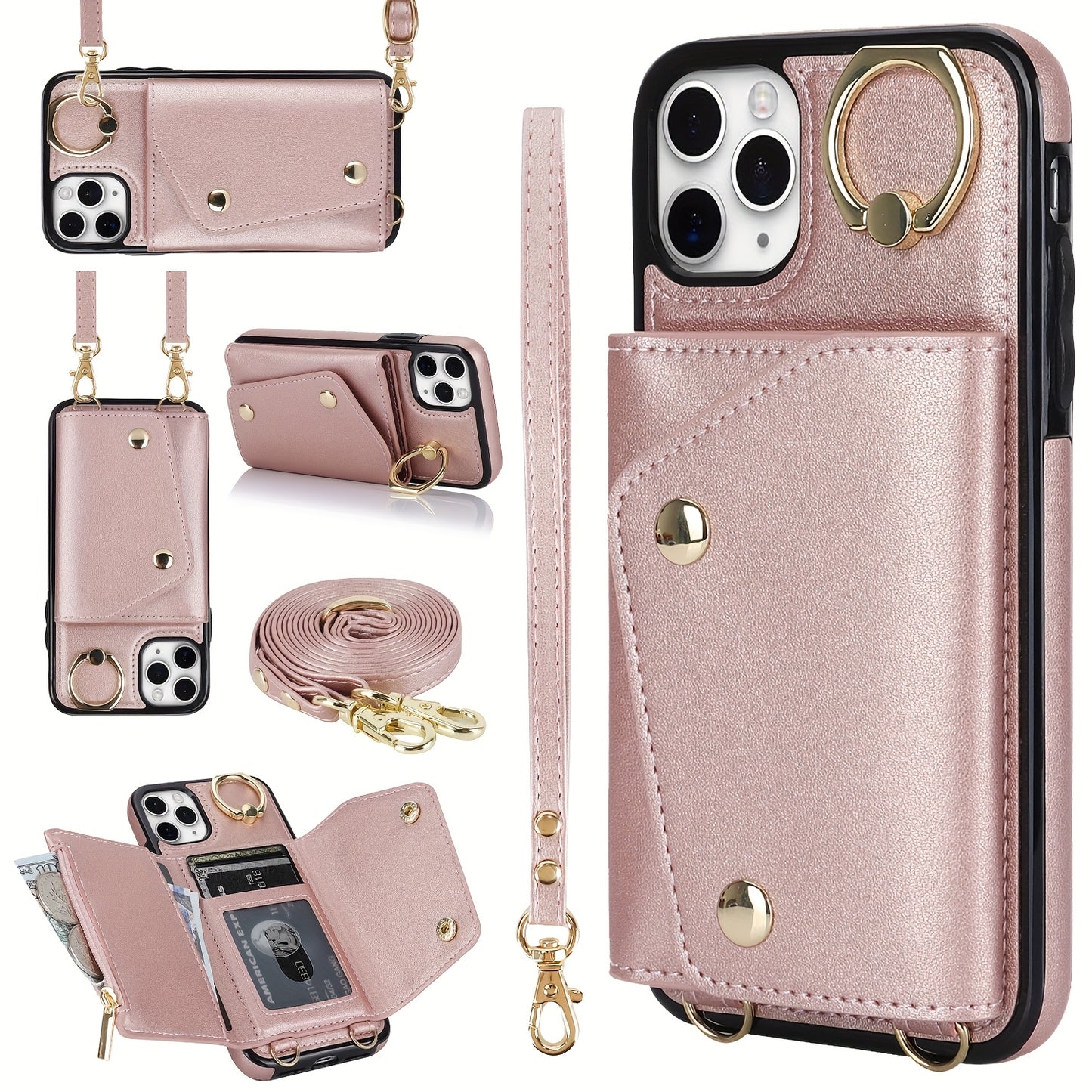 Etui portefeuille bandoulière pour femme est compatible avec les iPhone