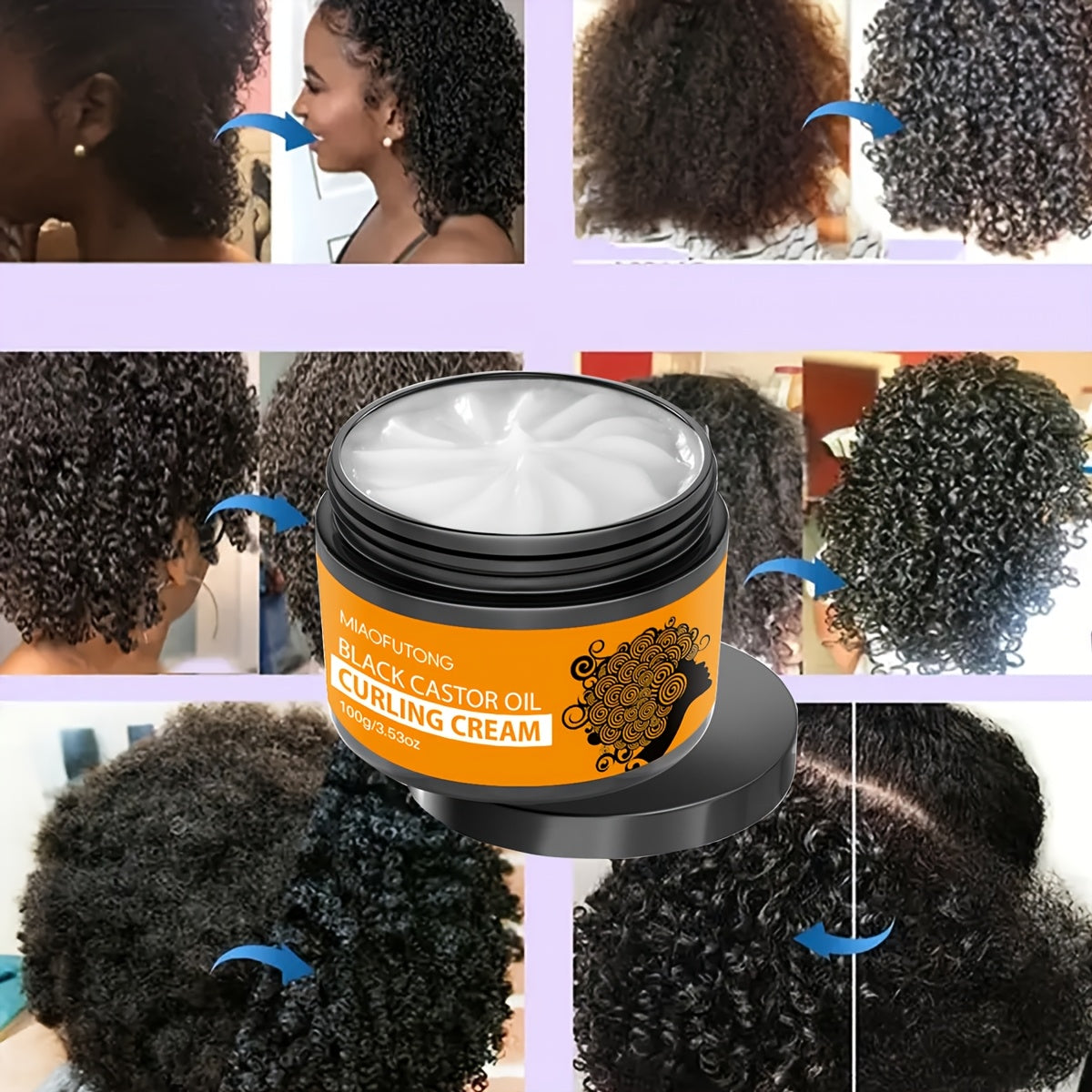 Crème Coiffante Élastique pour Cheveux Bouclés