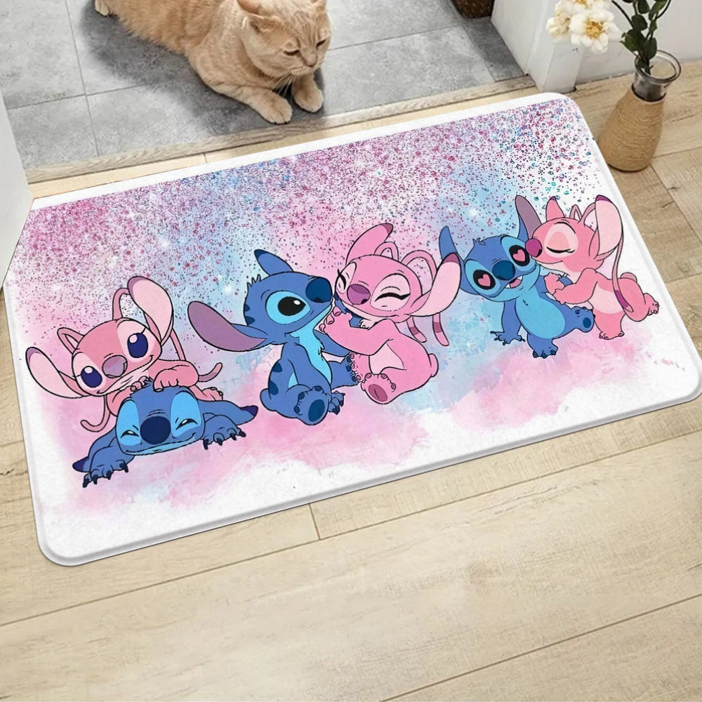 Paillasson en polyester mélangé Disney Stitch, lavable en machine - Topdecheztop.fr