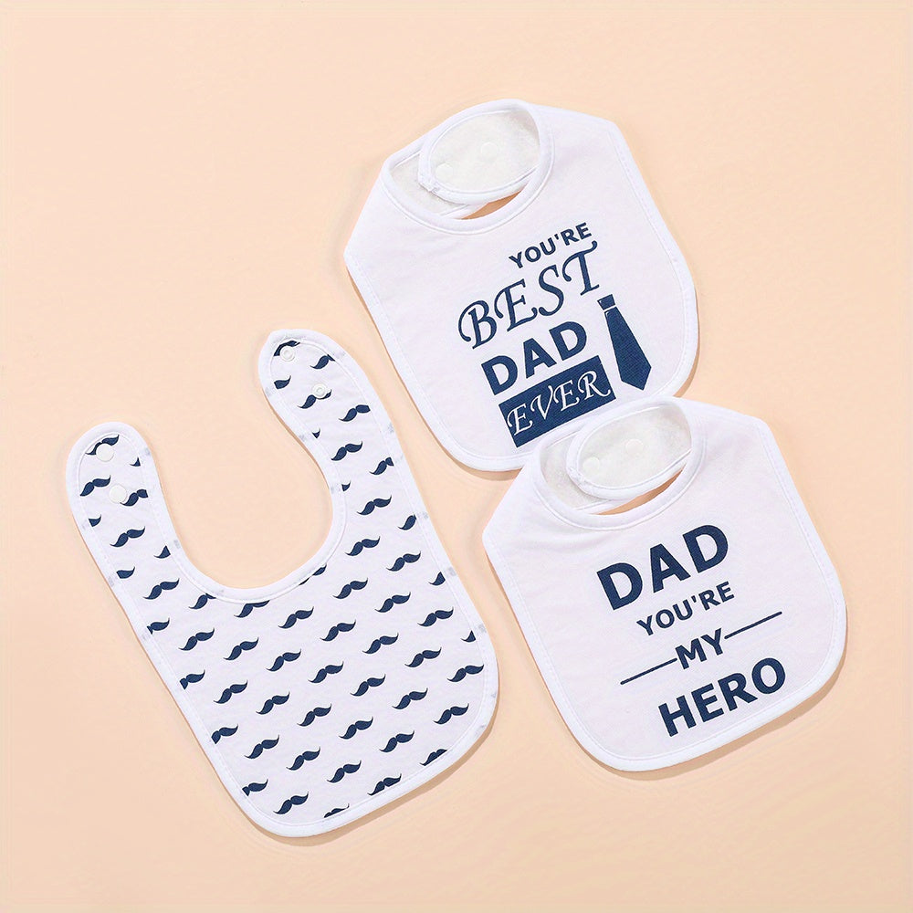 3pcs Baby Bibs: Keep Your Little One Clean & Stylish During Teething! - Topdecheztop.fr