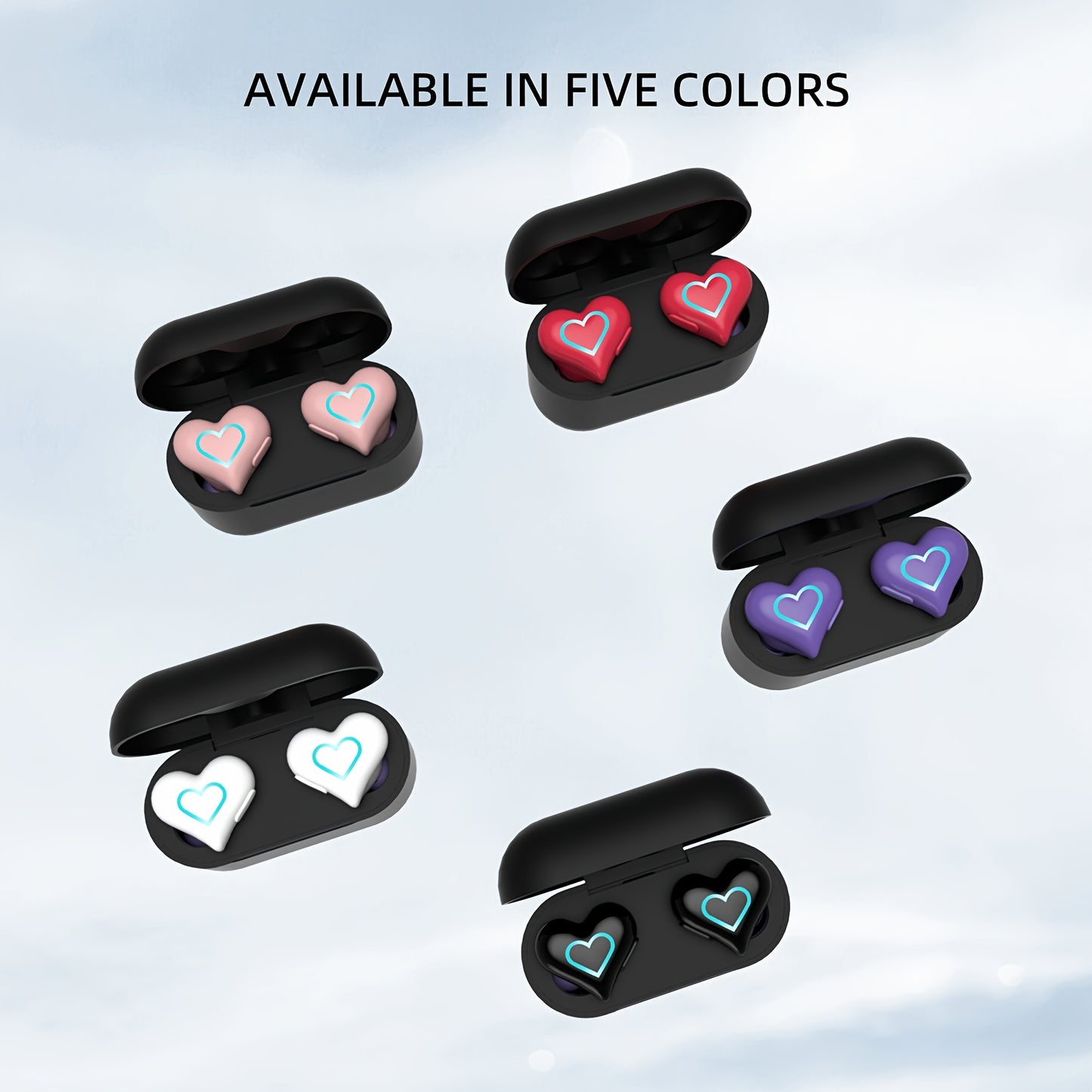 Ecouteurs sans fil TWS en forme de cœur