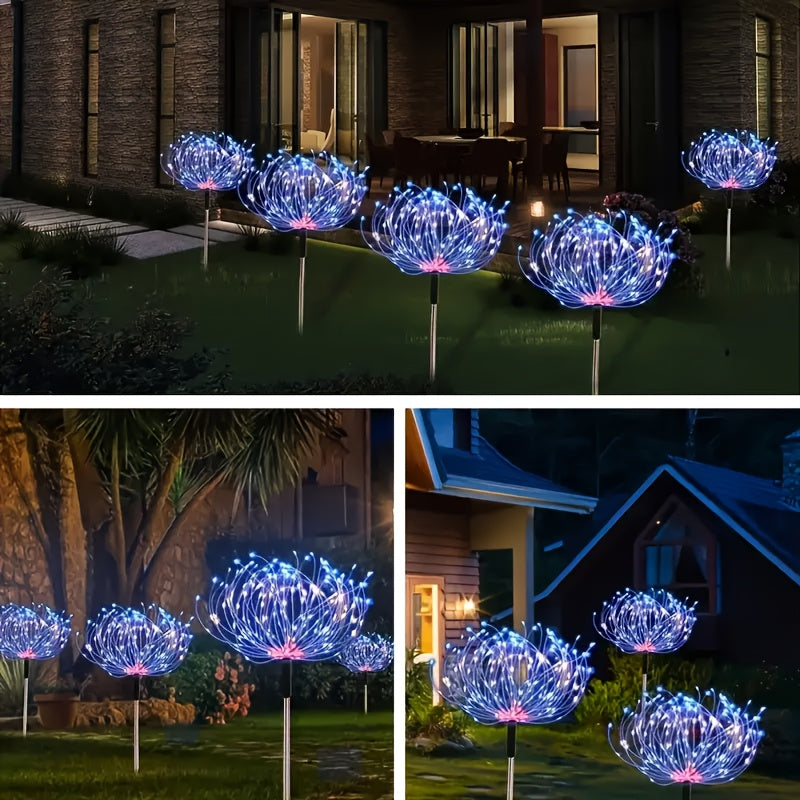 Lot de 4 lampes solaires d'extérieur pour jardin (240 LED), version améliorée