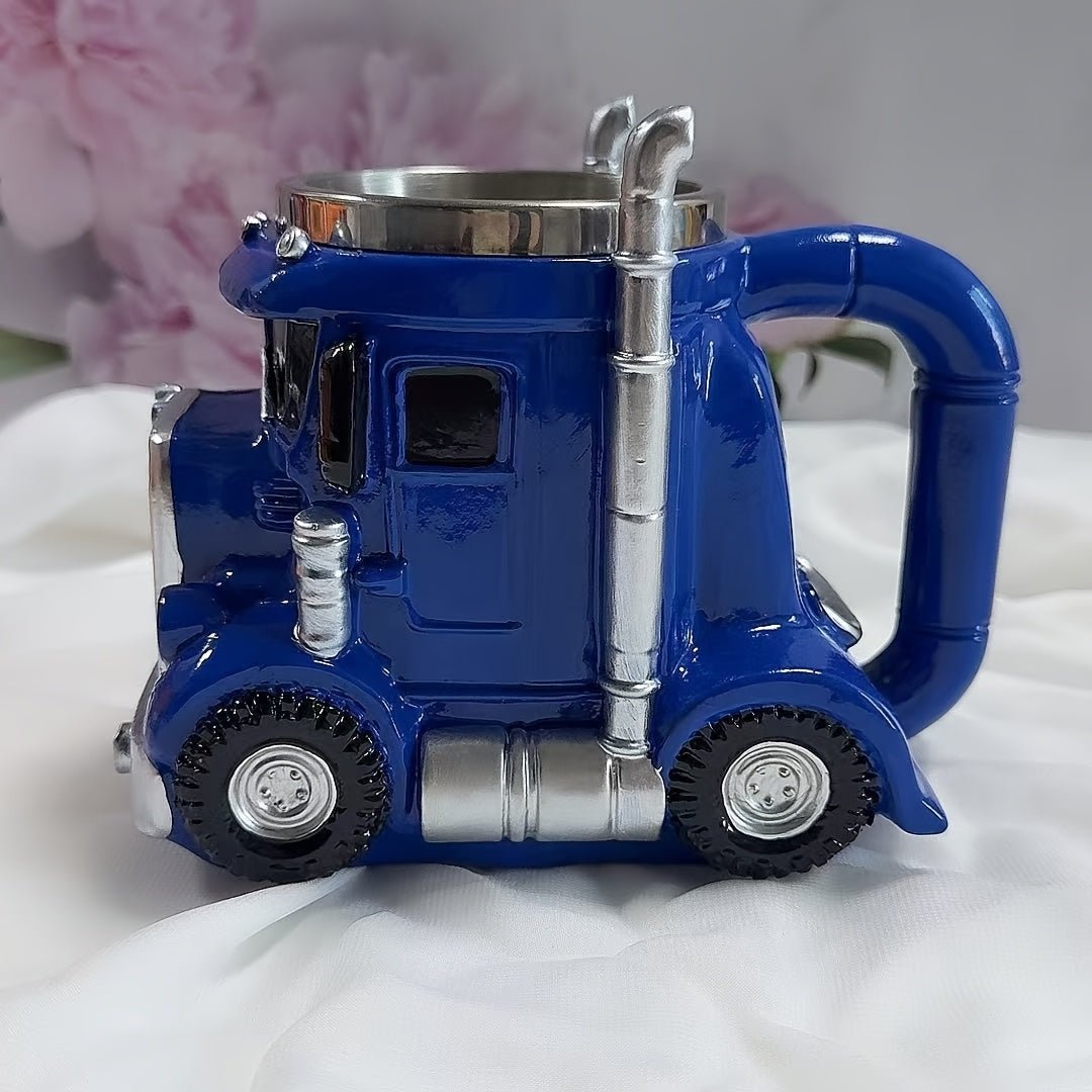 Mug en forme de camion avec intérieur en acier inoxydable 304 et extérieur en résine