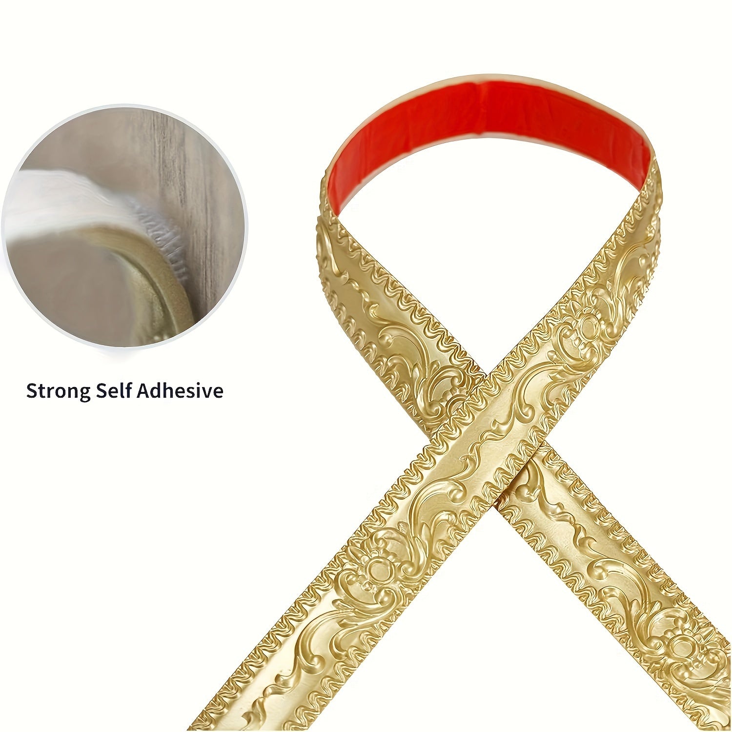 Vinyl Self-Adhesive Decorative Tape for Home Decor, Flexible Trim Molding Wall Art, Peel and Stick Ceiling Border, Cabinet, and Picture Frame Ornament, Waterproof and Durable Craft Ribbon for Kitchen, Bathroom, Baseboard – - Topdecheztop.fr