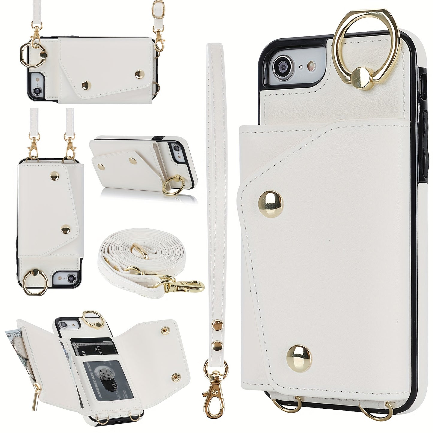 Etui portefeuille bandoulière pour femme est compatible avec les iPhone