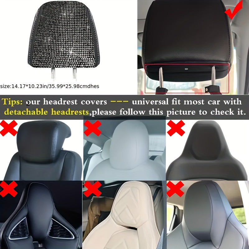 Ensemble de 2 housses en PU avec étoiles brodées