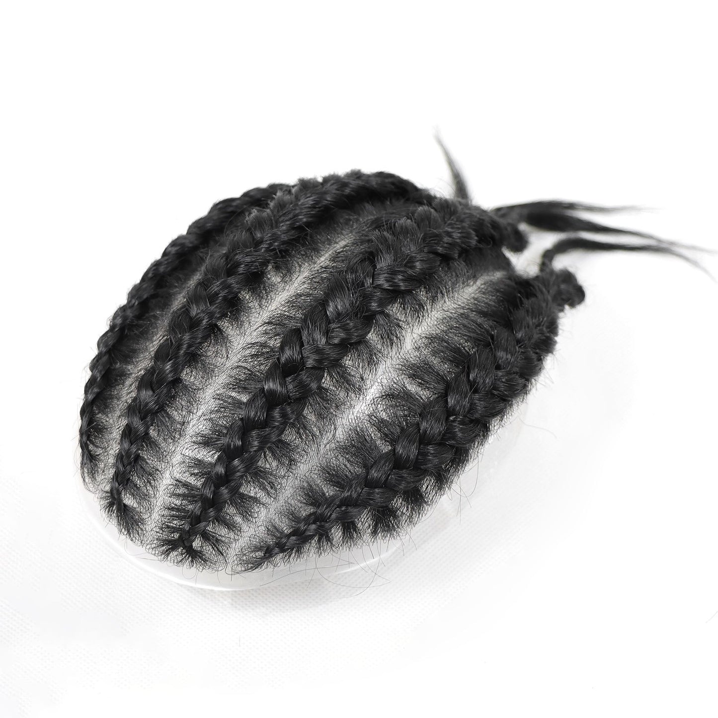 Postiche tressé en mailles africaines pour homme