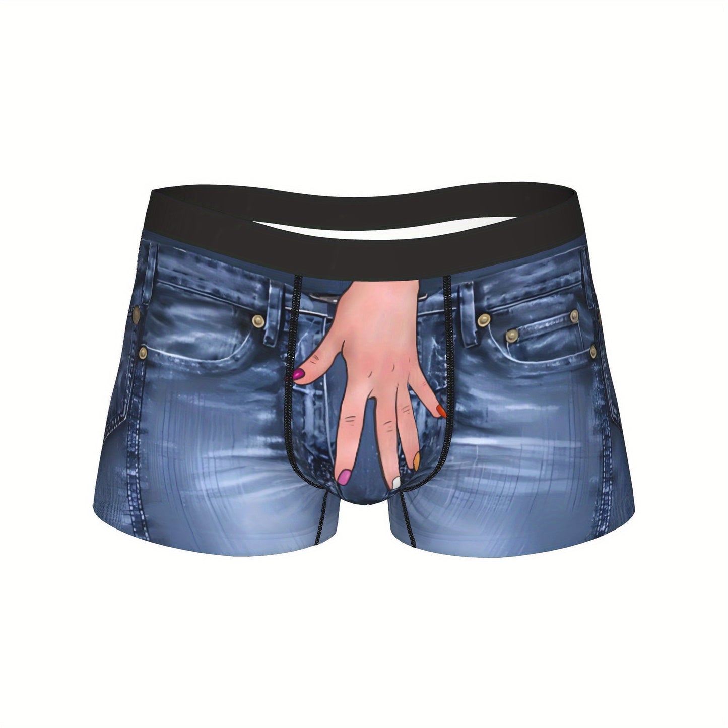 Boxer bleu humoristique BIIHUDU pour homme