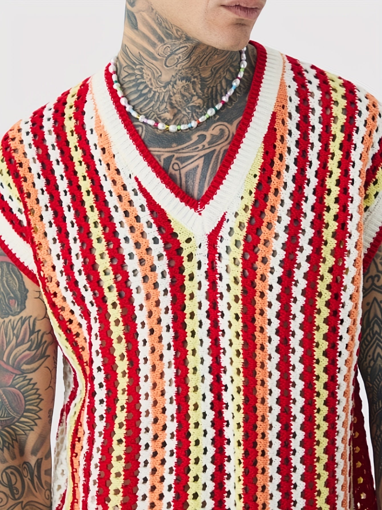 Gilet ajouré au crochet