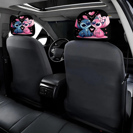 Lot de 2 housses d'appui-tête Disney à motifs Stitch et Lilo
