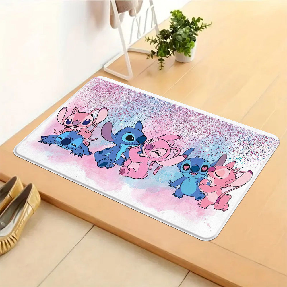 Paillasson en polyester mélangé Disney Stitch, lavable en machine - Topdecheztop.fr