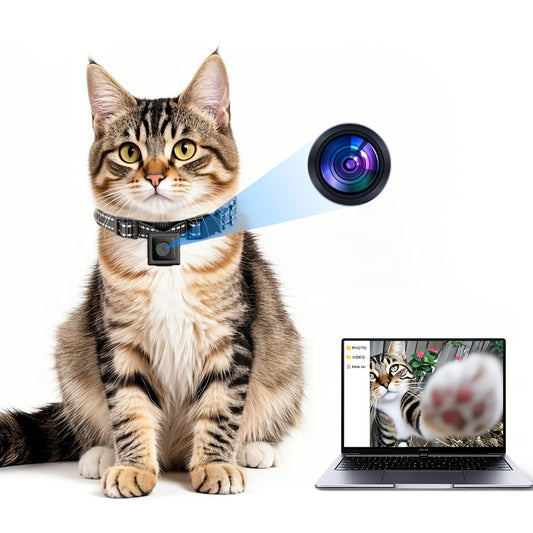 Collier caméra sans fil 1080p pour chats et petits chiens - Topdecheztop.fr