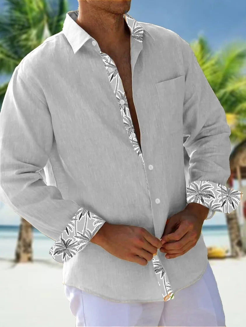 Chemise décontractée à manches longues pour homme