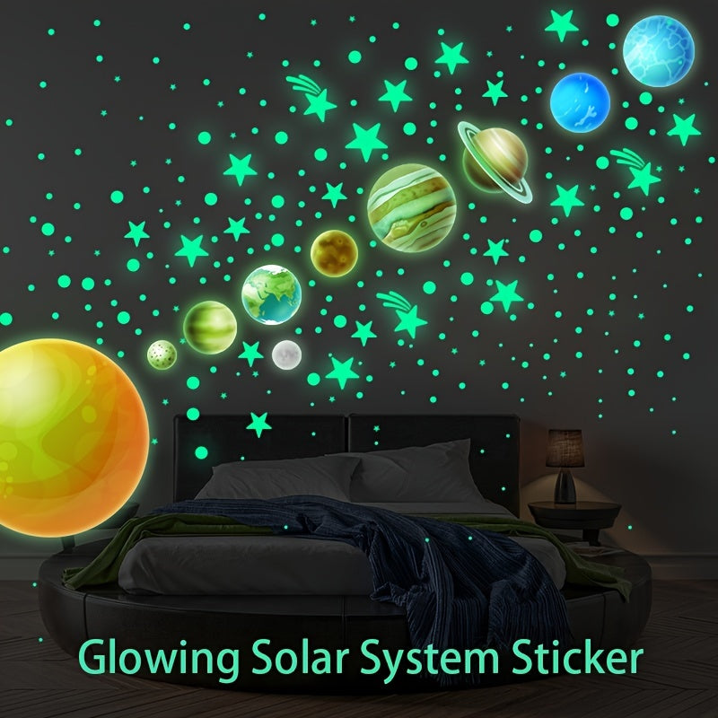 Stickers muraux fluorescents Système solaire