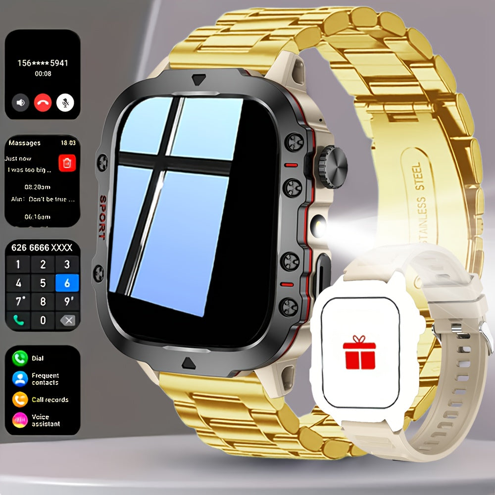 Cette montre connectée avec écran tactile permet de passer des appels sans fil et de recevoir des notifications de messages