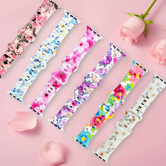 Bracelet de montre imprimé floral - Topdecheztop.fr