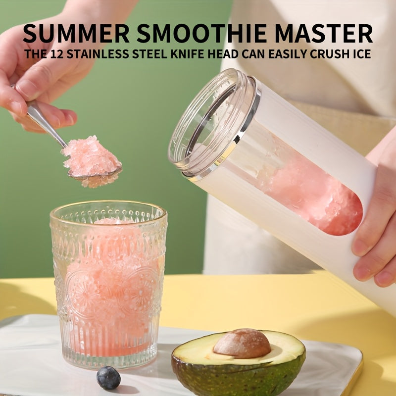 Blender portable rechargeable USB 530 ml avec affichage LED - Puissant broyeur de glace 7,4 V