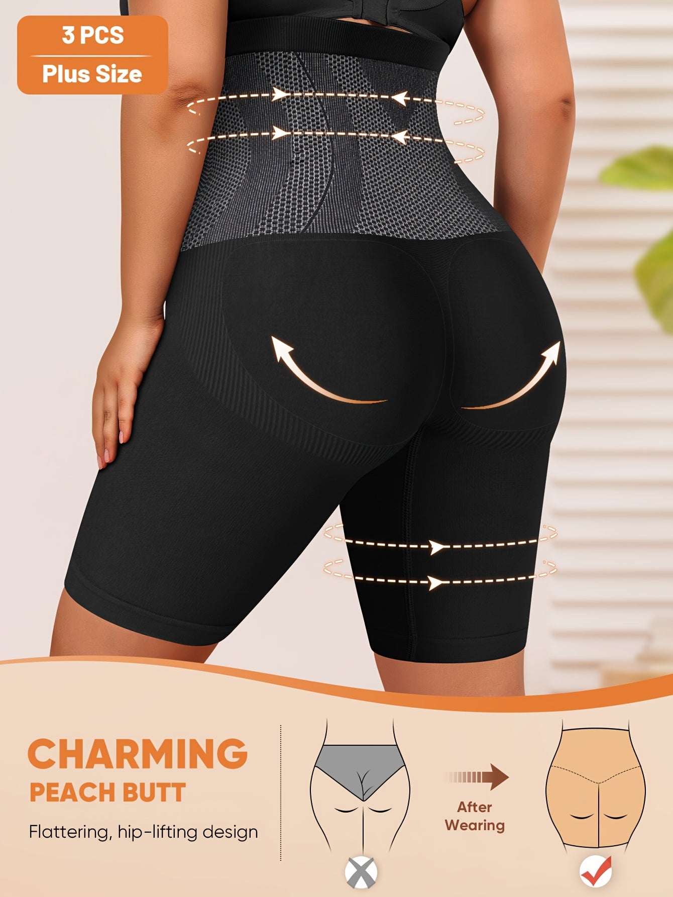 3-Pack Plus Size Women's Shaping Panties, High Elasticity Briefs - Topdecheztop.fr