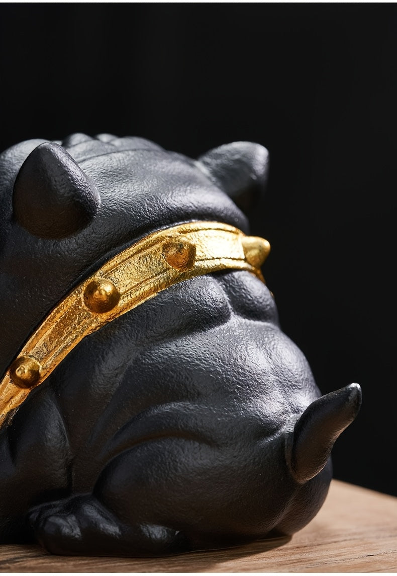 Cendrier en porcelaine en forme de chien