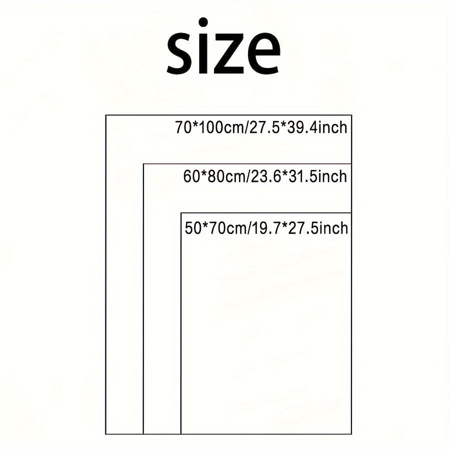 Ensemble de 3 tableaux décoratifs 2D sans cadre, style graphique