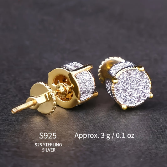 Lot de 2 boucles d'oreilles hip-hop pour homme