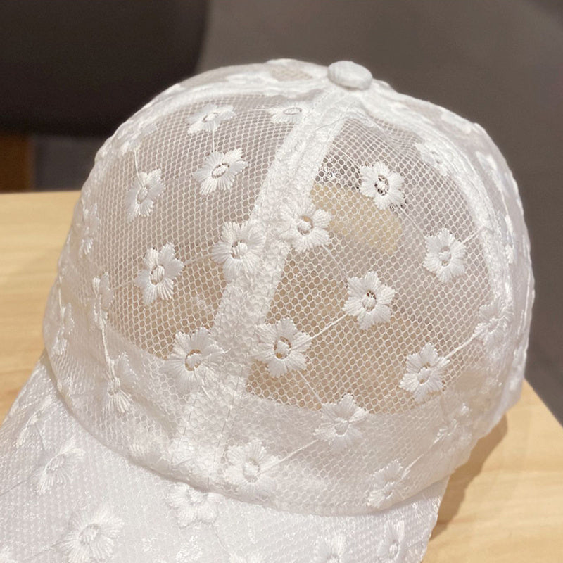 Women's Breathable Lace Baseball Cap - Sun Protection and Adjustable Fit For Women & Men - Topdecheztop.fr